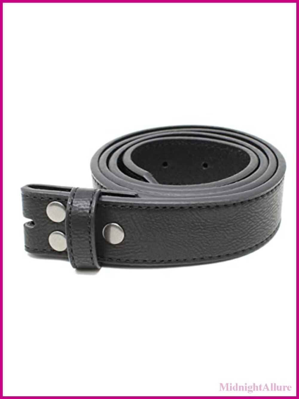 Genuine Bonded Leather Belt Strap Vintage Distressed Interchangeable Buckle